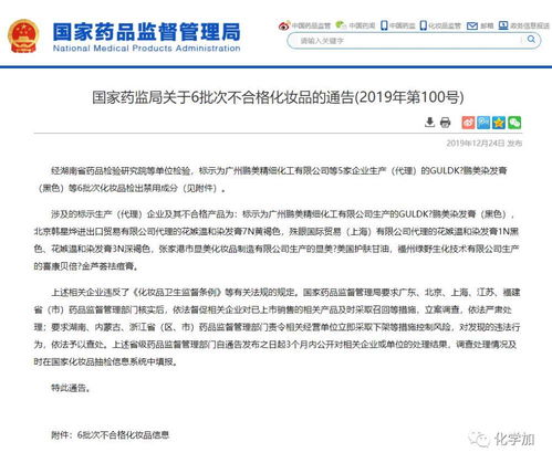 國家藥監(jiān)局發(fā)布通告 六批次化妝品抽檢不合格，消費者應警惕并正確選購
